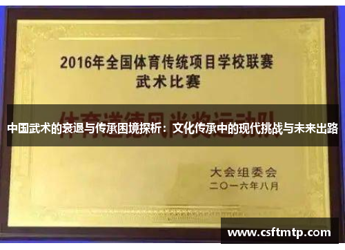 中国武术的衰退与传承困境探析：文化传承中的现代挑战与未来出路